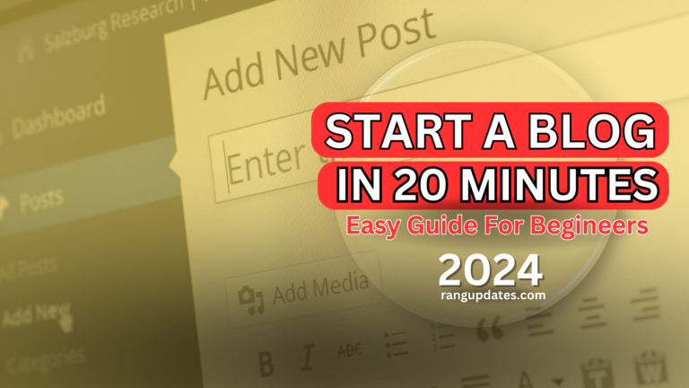 Start a blog in 20 mins